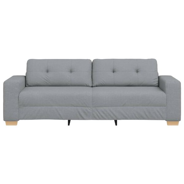 vidaXL 3-Sitzer-Sofa Hellgrau 180 cm Stoff