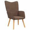 vidaXL Relaxsessel mit Hocker Braun Stoff