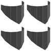 vidaXL Raseneinfassung 4 Stk. 100 x 45 cm Stahl Schwarz