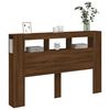 vidaXL LED-Kopfteil Braun Eichen-Optik 160x18,5x103,5 cm Holzwerkstoff