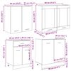 vidaXL K&uuml;chenschrank-Set mit Schubladen Lyon 4 pcs Ger&auml;ucherte Eiche