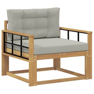 vidaXL Outdoor Mittelsofa Polyester Wei&szlig;