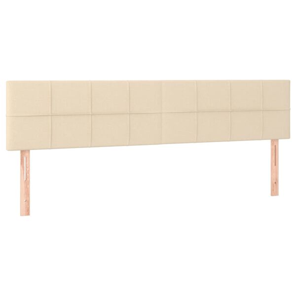 vidaXL Kopfteile Creme 160x5x78/88 cm Stoff