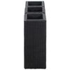 vidaXL Garten-Hochbeete 3-tlg. Poly Rattan Schwarz