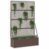 vidaXL Garten-Pflanzgef&auml;&szlig; Braun 105 x 30 x 170 cm Metall