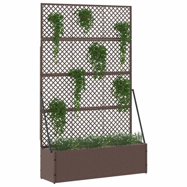 vidaXL Garten-Pflanzgef&auml;&szlig; Braun 105 x 30 x 170 cm Metall