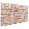 vidaXL Wandpaneele 10 Stk. 100 x 50 cm Hellbraun und Wei&szlig; EPS-Schaum