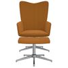 vidaXL Relaxsessel mit Hocker Braun Samt