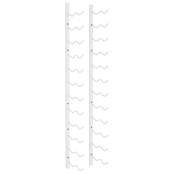 vidaXL Wand Weinregal f&uuml;r 24 Flaschen Wei&szlig; Eisen