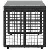 vidaXL Tisch f&uuml;r Outdoor Schwarz 80 x 40 x 40 cm PE Rattan und Glas