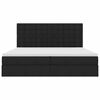 vidaXL Bett mit Stauraum und LED Schwarz 200 x 200 cm Polyester