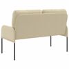 vidaXL Sofas mit Kissen 110cm Creme Sperrholz