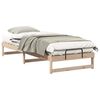vidaXL Bettrahmen Braun 90 x 220 cm Massives Kiefernholz