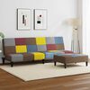 vidaXL Schlafsofa 2-Sitzer mit Fu&szlig;hocker Patchwork Stoff