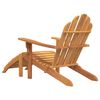 vidaXL Adirondack-Gartenstuhl mit Fu&szlig;st&uuml;tze Massivholz Teak