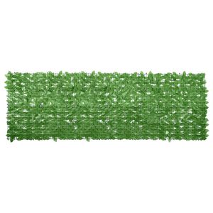 vidaXL Balkon-Sichtschutz mit Gr&uuml;nen Bl&auml;ttern 300x100 cm