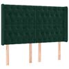 vidaXL Kopfteil mit Ohren Dunkelgr&uuml;n 163x16x118/128 cm Samt