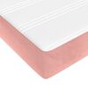 vidaXL Boxspringbett mit Matratze Rosa 160x200 cm Samt