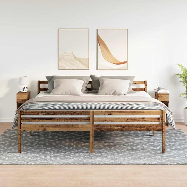 vidaXL Nachttische mit Schubladen 2 Stk. Altholz-Optik 20x36x60 cm