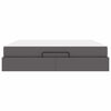 vidaXL Bettgestell mit Matratze mit Matratze 2 pcs Grau PVC