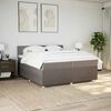 vidaXL Boxspringbett mit Matratze Taupe 200x200 cm Stoff