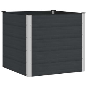 vidaXL Hochbeet Schwarz 100 x 100 x 91 cm WPC und Aluminium
