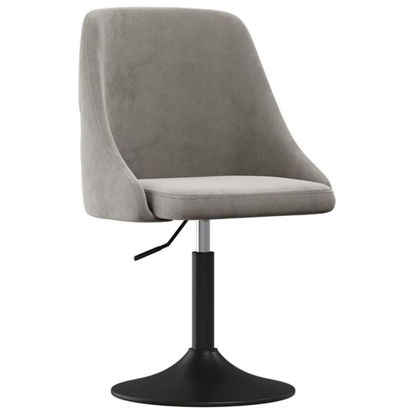 vidaXL Esszimmerst&uuml;hle 4 Stk. Hellgrau Samt