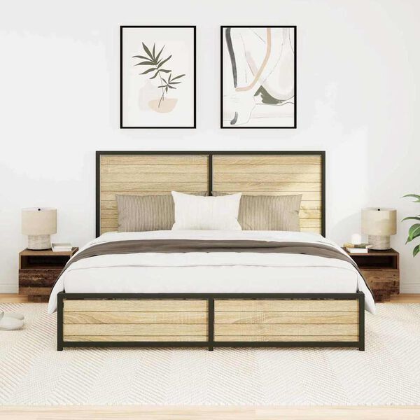 vidaXL Nachttisch 2 pcs Altholz 40 x 39 x 37 cm Holzwerkstoff