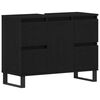 vidaXL Badezimmerschrank Schwarz Eichen-Optik 80 x 33 x 60 cm