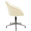 vidaXL Esszimmerst&uuml;hle 4 Stk. Drehbar Creme Stoff