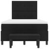 vidaXL Boxspringbett mit Matratze Schwarz 120 x 190 cm Stoff