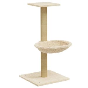 vidaXL Kratzbaum mit Sisal-Kratzs&auml;ule Creme 74 cm