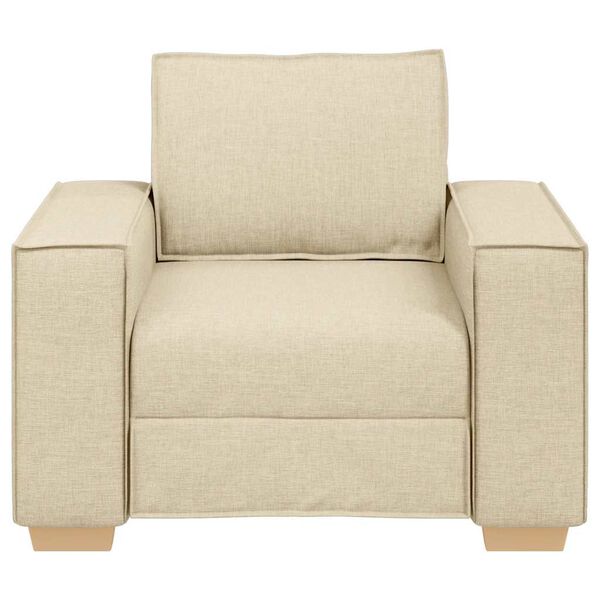 vidaXL Sofa Stuhl Creme 60 cm Stoff