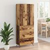 vidaXL Highboard Wandmontiert Altholz 69,5 x 34 x 180 cm Holzwerkstoff