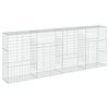 vidaXL Gabionen mit Deckel 400x50x150 cm Verzinktes Eisen