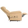 vidaXL Massagesessel mit Aufstehhilfe Creme Mikrofasergewebe