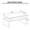Homemania Couchtisch Ada 90x50x43 cm Wei&szlig; und Anthrazit