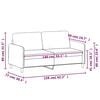 vidaXL 2-Sitzer-Sofa Creme 140 cm Stoff