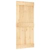 vidaXL Schiebet&uuml;r NARVIK Nat&uuml;rlich und Schwarz 90 x 210 cm (213,5 cm)