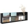 vidaXL Magazinregal mit Regal Schwarz Eichen-Optik 100 x 12 x 30 cm