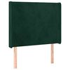 vidaXL Kopfteil mit Ohren Dunkelgr&uuml;n 83x16x118/128 cm Samt