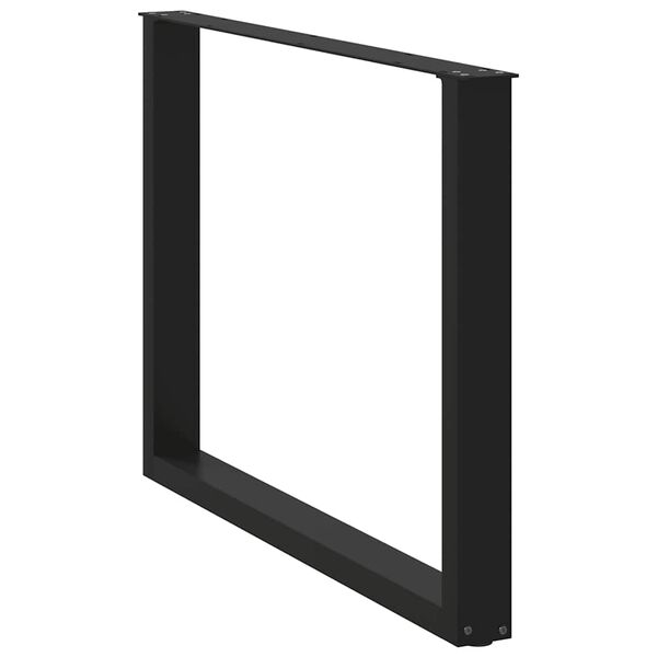 vidaXL Esstischbeine U-Form 2 Stk. Schwarz 100x(72-73) cm Stahl