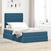 vidaXL Bett mit Stauraum und LED mit Matratze Blau 120 x 190 cm Samt