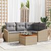 vidaXL Gartensofa-set 5 pcs Beige und Hellgrau Poly-Rattan