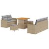 vidaXL Garten-Sofa-Set 8 pcs Beige Poly-Rattan