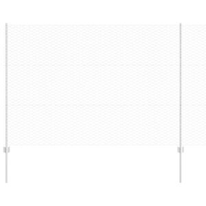 vidaXL Zaun mit Pfosten Silber 1,5 x 25 m Stahl