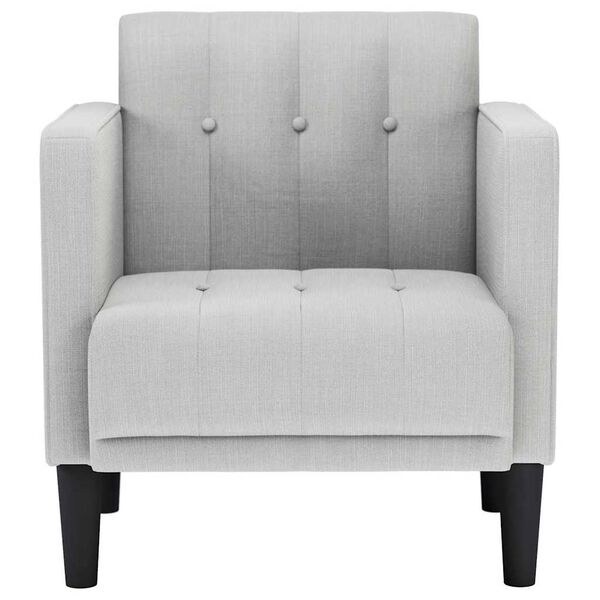 vidaXL Sessel mit Armlehnen Wolkengrau 53 cm Stoff