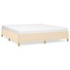 vidaXL Boxspringbettgestell Creme 160x200 cm Stoff