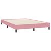 vidaXL Boxspringbett ohne Matratze Rosa 160x220 cm Samt