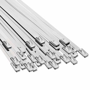 vidaXL Kabelbinder 250 stk. 4,6 x 300 mm Silber